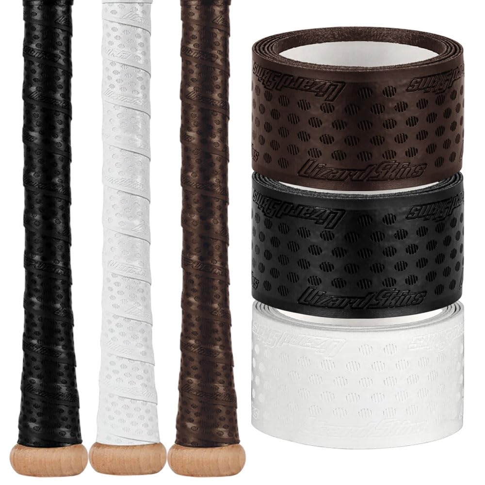 Lizard Skins Grip Tape, High School Baseball/Student Approved, Ultra Black/Brown, Official Import (Black, 1.1mm), with SOLV Seal