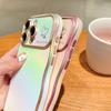 Suitable for iPhone17Promax colorful electroplating mobile phone case Apple 16Pro/15 side love wave case