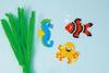 Transparent Template Pad Mix of Figures 8 Pcs Iron-on Beads 5mm