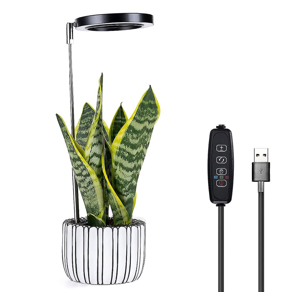 Grow Light Full Indoor Plants Height Adjustable Growing Lamp for Spectrum LED Plant Light with Timer 3/9/12H Dimmable Brightness