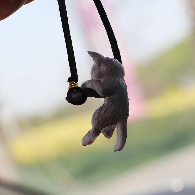 

Creative Cute Branch Cat Rearview Mirror Pendant Auto Interior Accessories one size