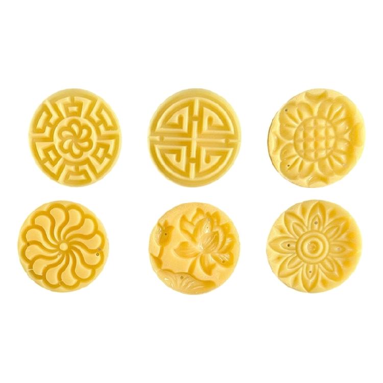 Flower Pattern Moon Cake Maker Mold MidAutumn Pastries Tool Cookie Dessert Cutter Hand Pressure Moon Cake Mold