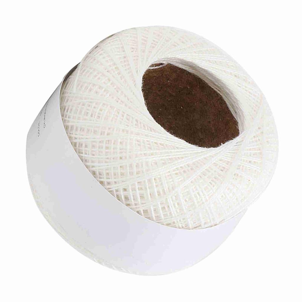 Lace Line Cotton Hand Crocheted   Silk Light Thin Line (6602 Rice White)
