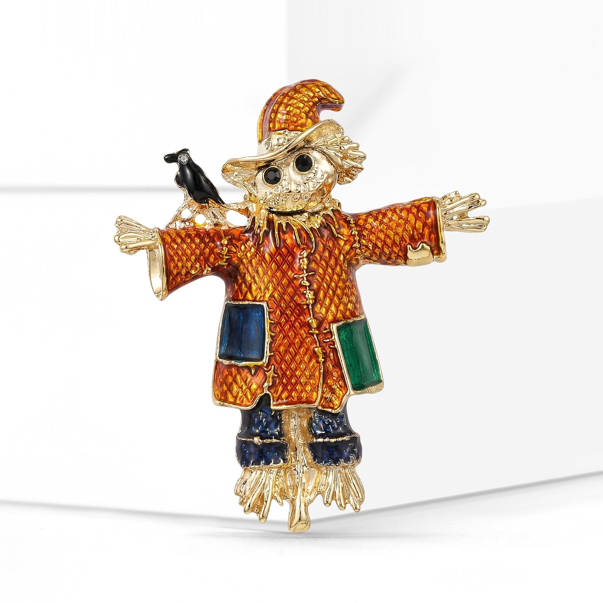 

Classic Enamel Scarecrow Brooches for Women Unisex Summer Figure Pin Friend Event Party New Gifts Jewelry Decoration Accessories