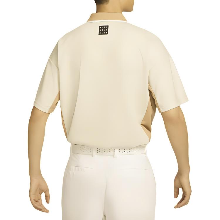 Nike Golf Club Dri-Fit Color Block Quick-Dry Polo Shirt Men Tops Sand-White Light-Bone Linen-Yellow FQ1151-126