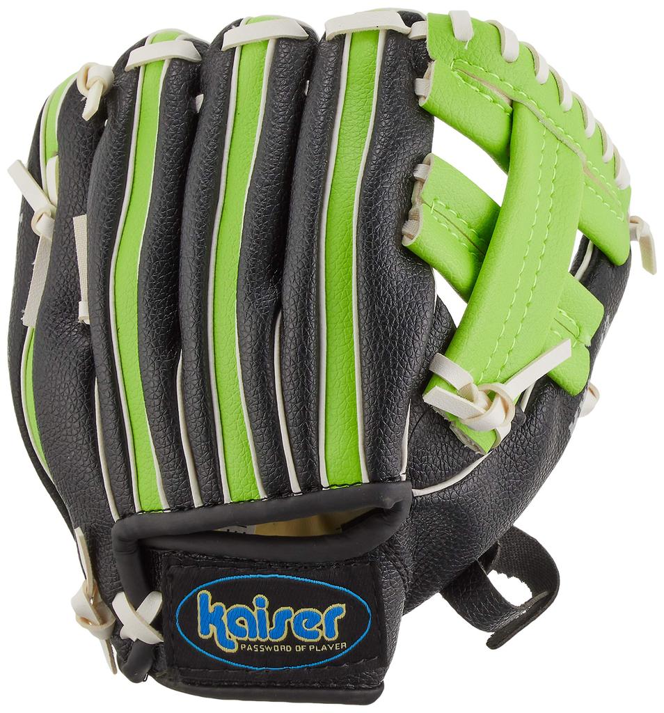 KAISER Glove Dragonfly Inch Baseball Catchball Practice For Lower Elementary School Students Softball Leisure Family Sports Black x Green 8.5 KW-342