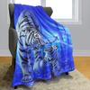 White Tiger Blanket Warm Plush Throw Fuzzy Bedspread Shawl for Bed Sofa Animal Print Flannel Blanket Fluffy Soft Cozy Blankets