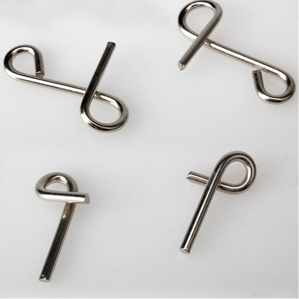 Metal Ring Puzzle Magic Unlink Game Toy Kids IQ Brain Teaser Toy Children Learning Educational