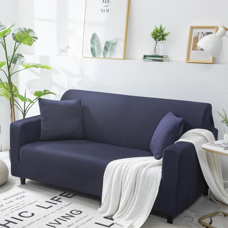 Solid Color Elastic Sofa Covers for Living Room Stretch Slipcover Armchair Couch Cover Corner L shape Sectional Sofa Protector