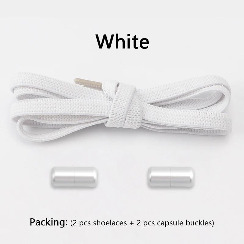 1 Pair Flat Shoe Laces for Sneakers Elastic Shoelaces Without Tie Convenient Quick On And Off Lazy Shoelace Accessories