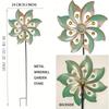 Creative Wind Spinners Rotating Flower Pinwheel Crafts Double Windmill Sculpture  Yard