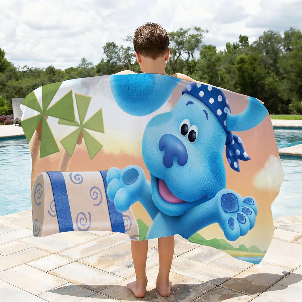Cartoon B-Blues C-Clues and You Towel Quick Dry Absorbent Beach Towel for Sports, Fitness, Swimming and Outdoor Activities