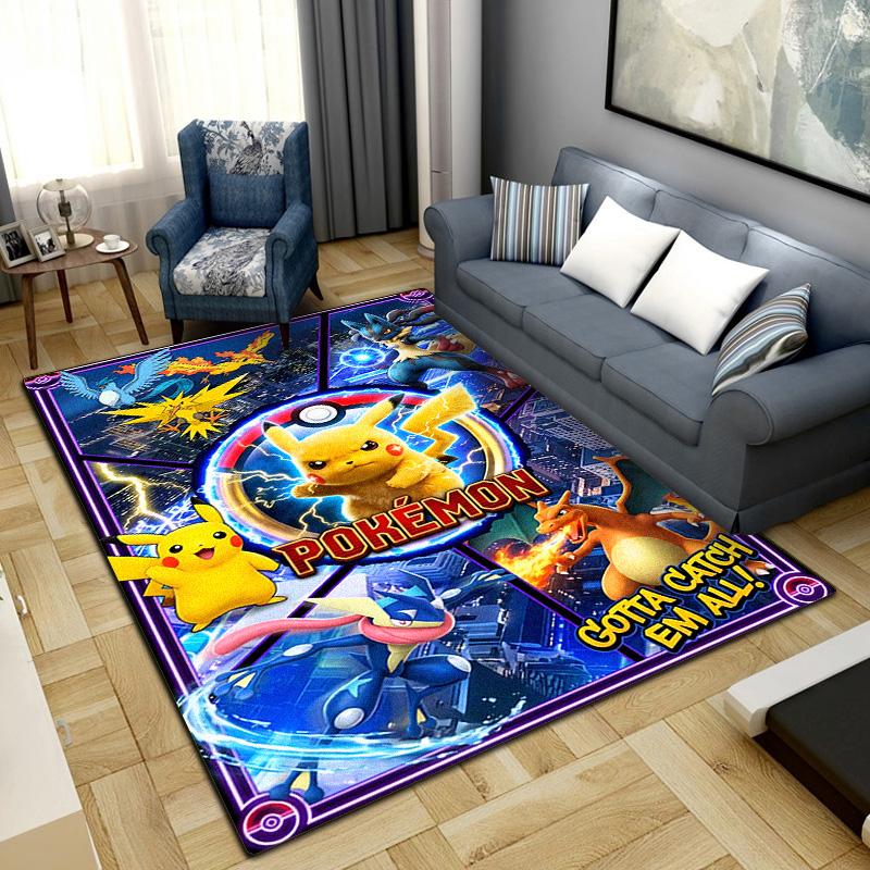 

Pokemon Anime Area Carpet for Living Room Bedroom Home Decor Cool Movie Mat Floor Mat -LXR40 60x90cm