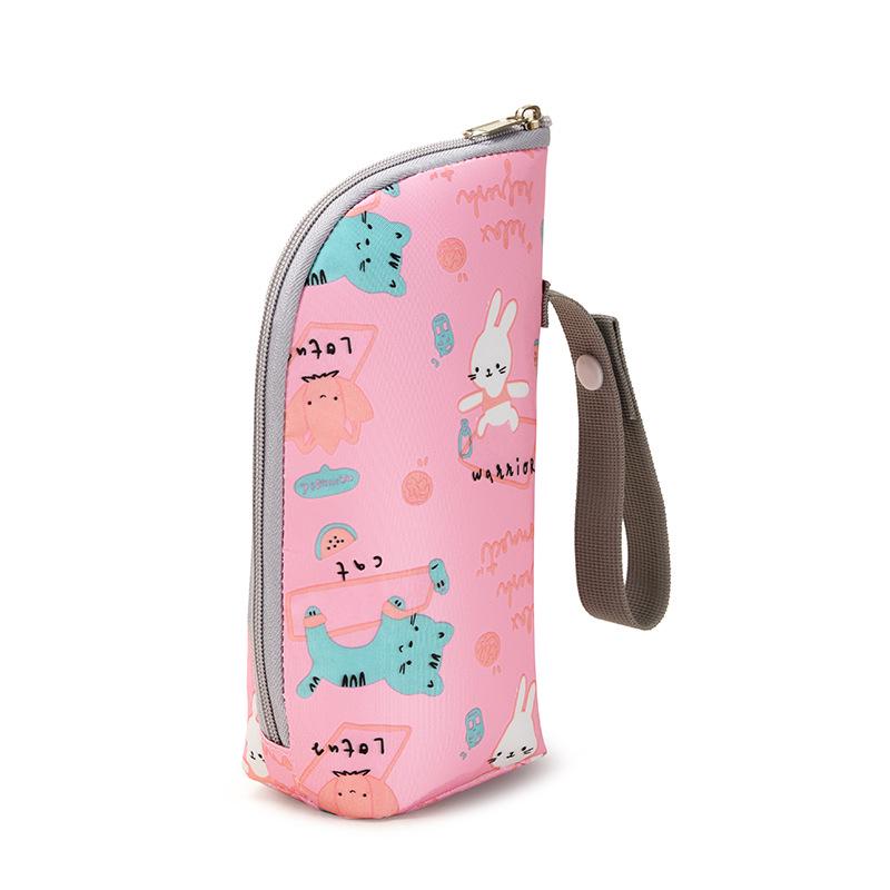 Водонепроницаемая мультяшная сумка для детской бутылочки - Изолированная, Портативная, Подходящая для коляски и Стабильная по температуре