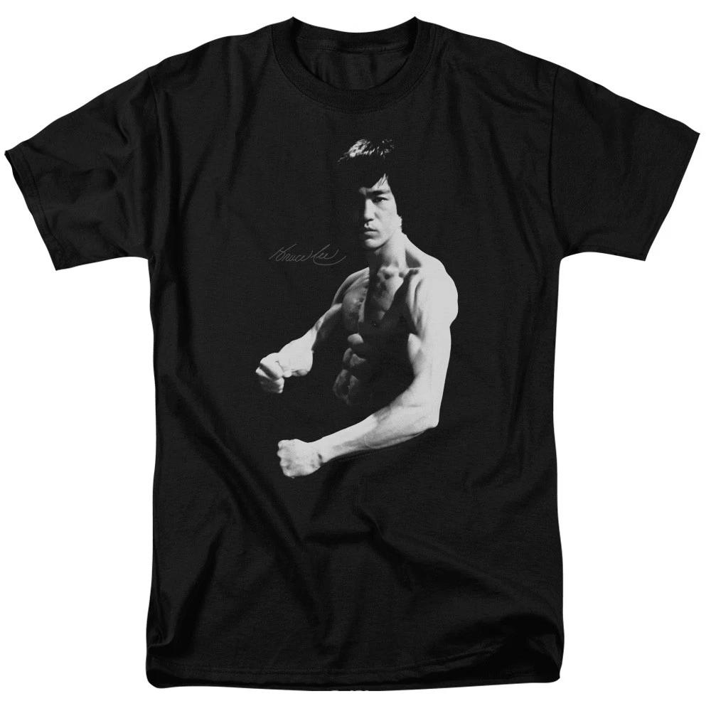 Bruce Lee - Stance -  Unisex Short Sleeve Children s T-shirt - Black 140