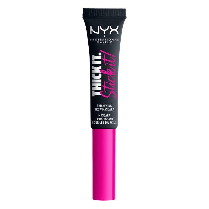 NYX Professional Makeup Thick It. Stick It! Mascara Sourcils, Résultat Teinté &amp; Densifié 16h, Teinte : Black (08)