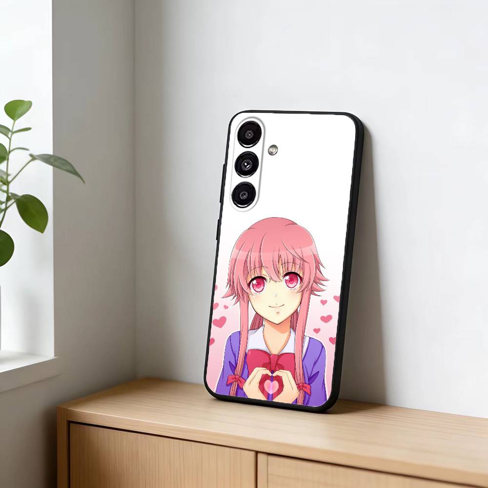 M-Mirai N-Nikki Gasai Yuno Anime Phone Case For Samsung Galaxy A13,21s,22,31,32,52,53,71,72,73,Soft Black Cover