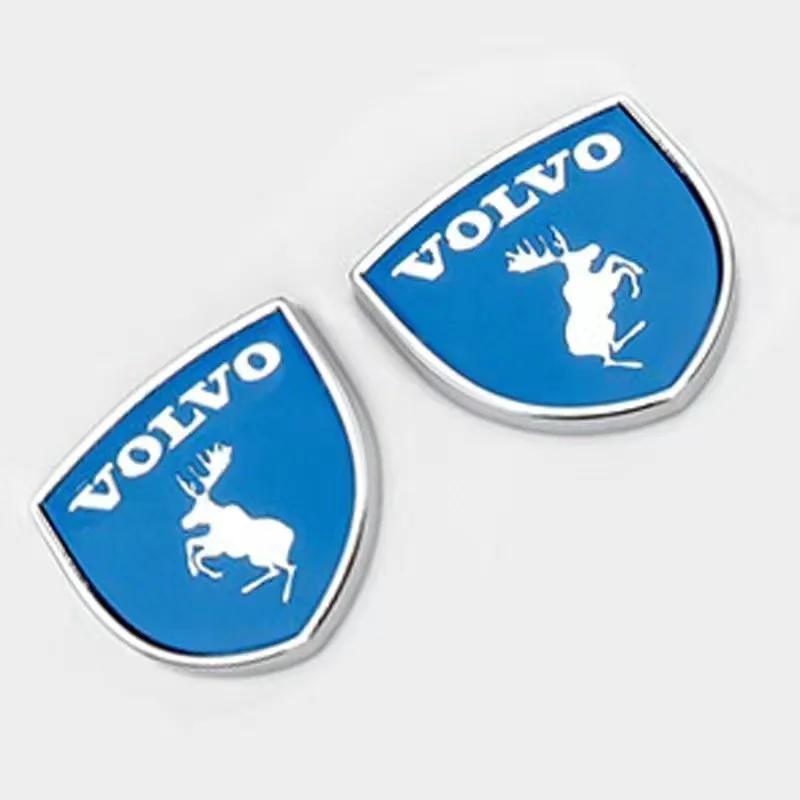 2PCS 3D Logo Elk Badge Shield Car Body Tail Logo Badge or for Volvo XC90xc70x60 40V50V60S50S70S9Elk Car Stickers Deer Shield