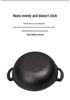 Cast Iron Double Ear Stew & Fry Pan, Non-stick Flat Bottom, Universal for Gas & Induction Cooktops, Large Size.
