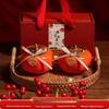 Shengbei Orange Persimmon Wedding Candy Box Pair