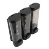 300ml 3 In 1 Press Liquid Soap Dispenser Wall Mount Bathroom Shower Shampoo Hair Conditioner Dispenser Container