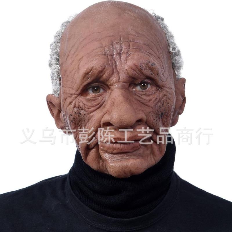 Character fake face old man to make goods hood middle-aged foreign old man mask