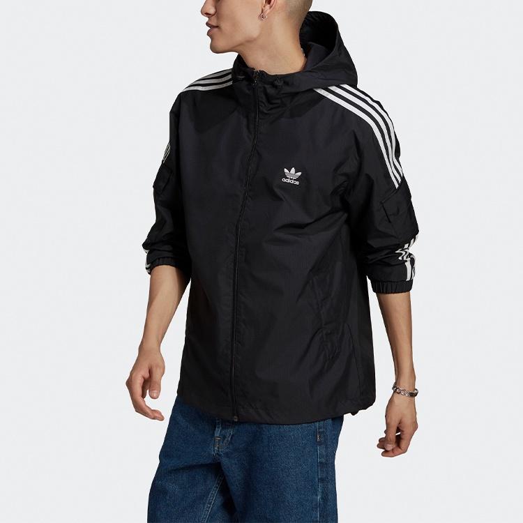 adidas originals 3-stripes Wb Fz Hoodie Jacket For Men Black Men's GN3475