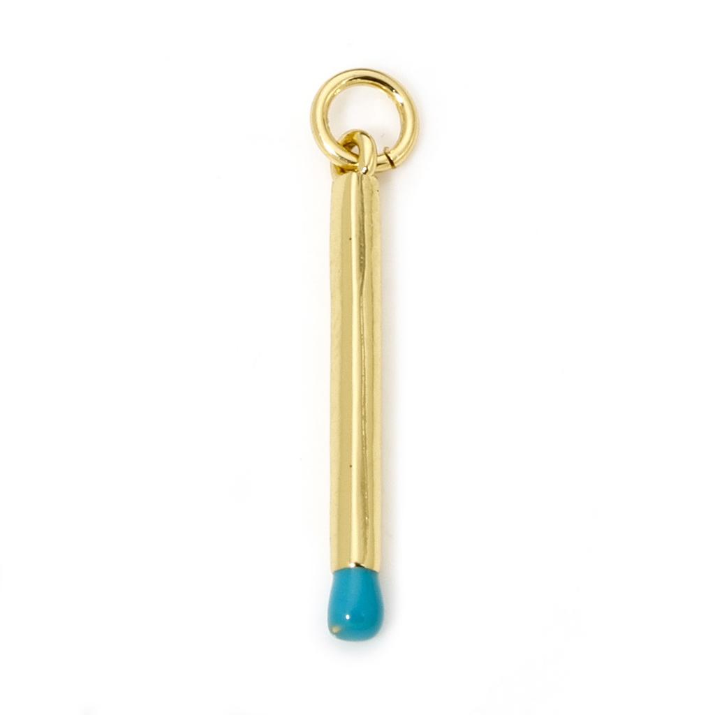 2 Piece Brass Charms 18K Real Gold Plated Multicolor Enamel Match 3D Pendants For DIY Necklace Making Findings 27mm x 2mm