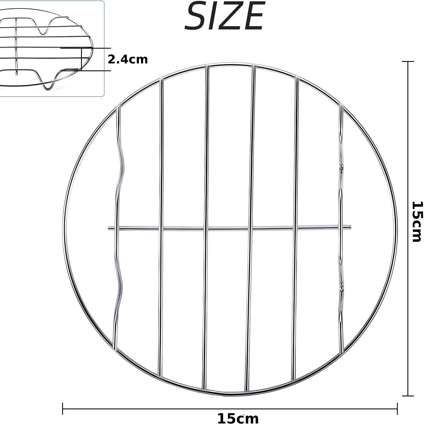

6/7/8 дюймов круглая охлаждающая стойка из нержавеющей стали для приготовления на пару, жарки, духовки, фритюрницы, скороварки, противня для торта