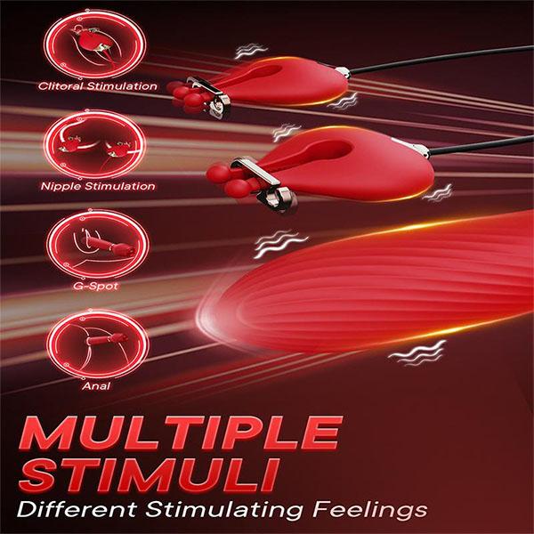 Rose Elektrische Brustwarzenclips Brustwarzenclip Vibrator Paar Erotikspiel Spielzeug Brust Vagina Silikon Vibrator 9 Verschiedene Frequenzen Wasserdicht