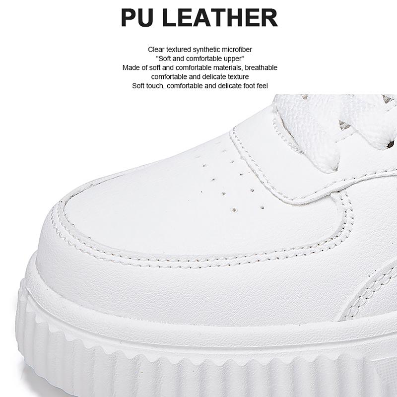 Vita Casual Skateboard Sneakers för Kvinnor Moderiktiga Utomhus Gång Tennis Skor för Män och Kvinnor Sport Löparskor