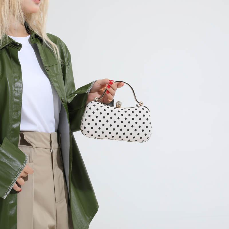 Casual, Versatile, Fashionable and Simple Hand-held Commuter Bag, Niche Fashion Polka Dot Single-shoulder Crossbody Bag