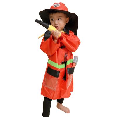 Kids Firefighter Cosplay Halloween Set for Includes Fire and Hose [Children Cosplay] (ADOSSY) 6-Piece Boys, Coat, Hat, Extinguisher, Axe,
