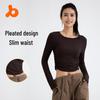 Juyitang Slim Fit Long Sleeve Autumn Yoga Tops – Breathable and Waist-Slimming Design