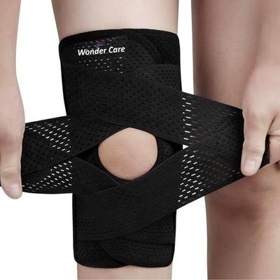 Wonder Care Suporte de Joelho Envolvente Ajustável, Suporte de Joelho em Tecido de Malha Aérea para Alívio da Dor, Proteção para Corrida para Homens e Mulheres (1, S)