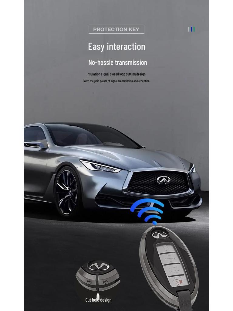 Infiniti Q50L QX50 QX60 Q70L G25 Key Cover - High-End Key Fob Shell with Buckle