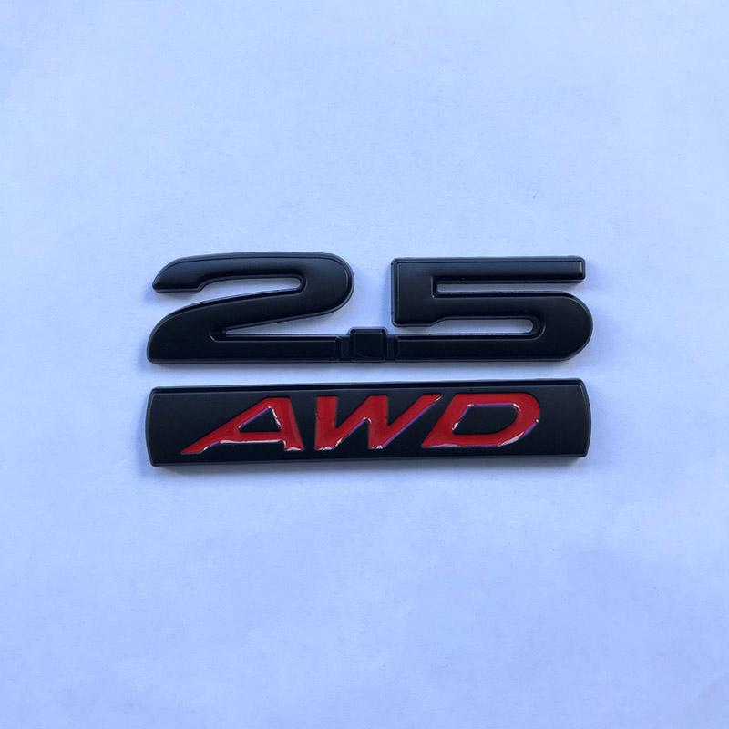 1Pc 3D Metal 2.0 2.5 AWD Logo Letters Car Trunk Emblem Badge Decal 2.5 AWD Sticker Accessories
