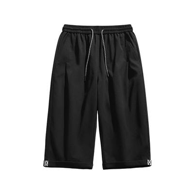 Capris for menn, løse og allsidige, enkle, rette shorts for menn