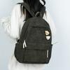 Schoolbag Backpack Women's 1011 Autumn and Winter Corduroy Striped Backpack College Student Junior High School Student Simple Cute School Bag Travel 