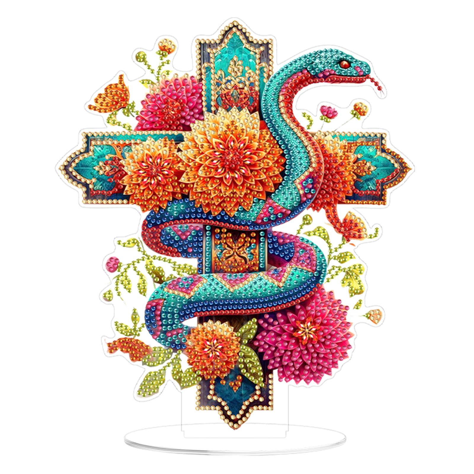 

2D Flat DIY Acrylic Diamond Painting Tabletop Ornaments Kit 5D DIY Diamond Art Tabletop Decorations Bedroom Table Decoration