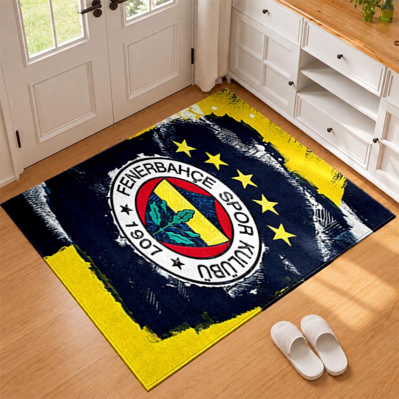 Fenerbahce Carpet Door Mat for Living Room or Bedroom Protective Mat Under Chair Office Decoration Christmas Gift Birthday Present