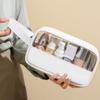 Women PU Cosmetic Storage Bag Portable Travel Wash Bag Fitness Large Capacity Cosmetic Organizer Waterproof Transparent PVC
