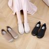 Spring and Autumn New Women's Cloth Shoes Soft Sole Soft Surface One Pedal Fashion Mom Shoes Lightweight Comfortable Walking Work Shoes Single Shoes