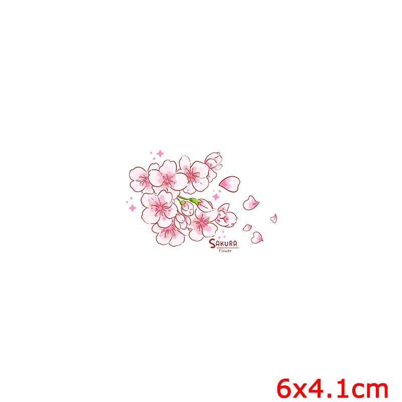 Flower Patch Thermo Sticker On Clothes Patches For T-Shirt Iron On Transfer For Clothing Letters Stripe Applique Thermal Decor