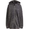 Originals Zuurgewassen Oversized Rits Hoodie Dames Hoodies Zwart JJ0331