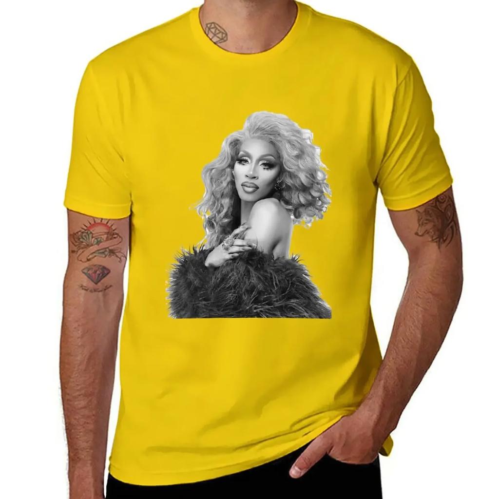 Jaida Essence Hall - Black & White T-Shirt quick drying plus size tops plain black t shirts men