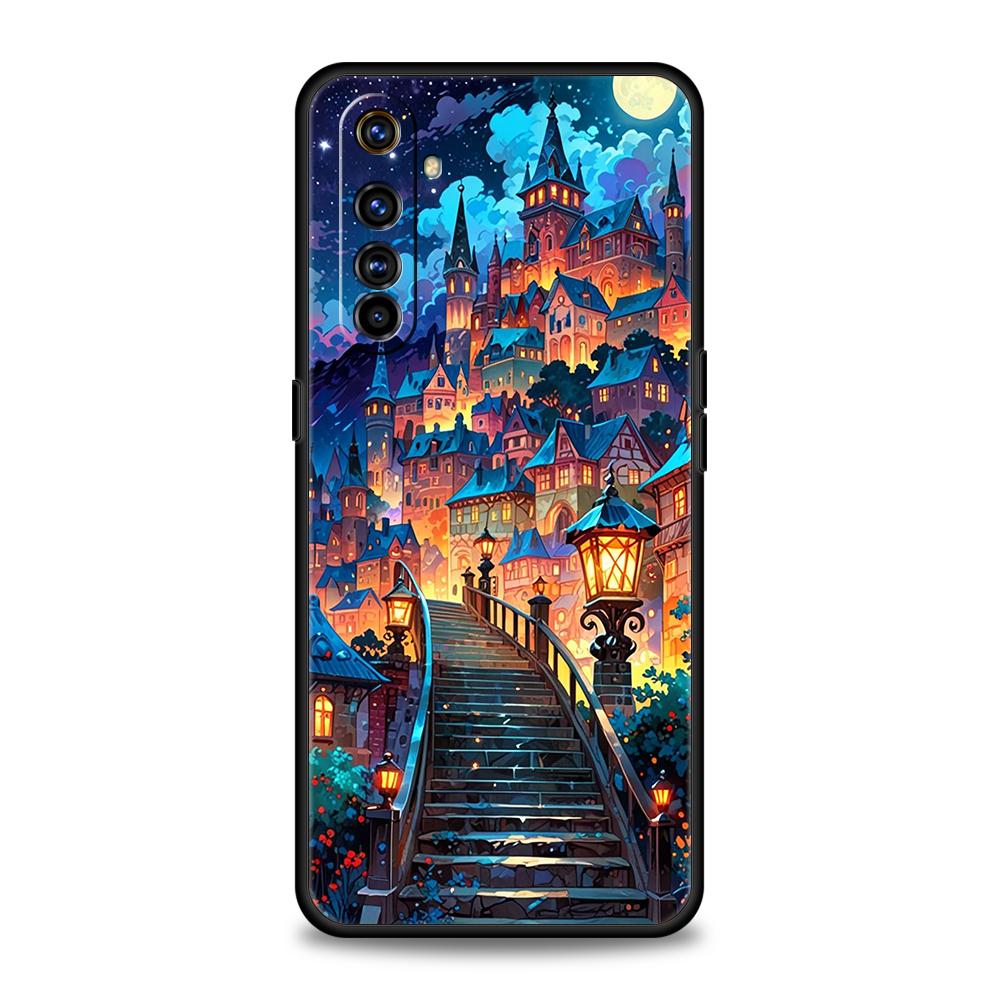 

Мягкий ТПУ Чехол для телефона Realme 11 10 9 Pro Plus GT2 GT3 GT5 C21 C25 C35 C53 C55 C67 Pro 5G Пейзаж Китайской Архитектуры Capas 13 Pro 5G
