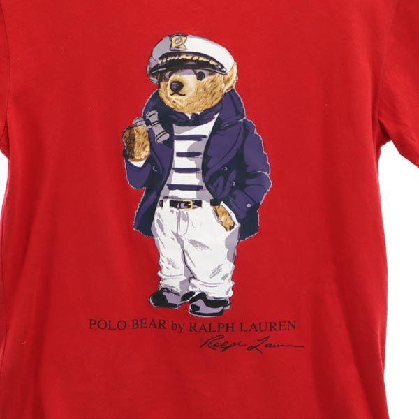 POLO RALPH LAUREN Polo Bear Print Short sleeve T-shirt 140 Red series Kid's Used