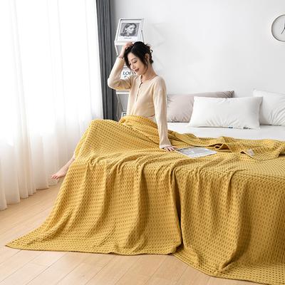 Manta de Algodão Waffle de Inverno Fio Toalha Quente Cor Sólida Cobertor para Sofá