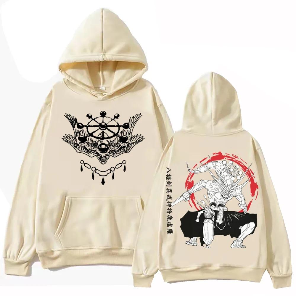 Sukuna and Mahoraga Jujutsu-Kaisen Anime Hoodie Men Woman Harajuku Long Sleeve Pullover Tops Hip Hop Streetwear Oversized